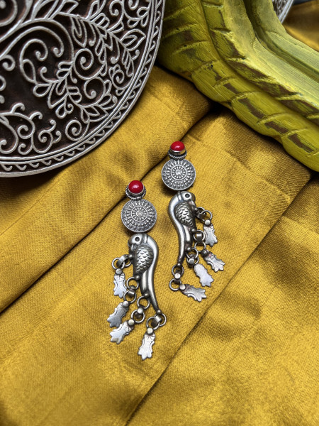 BRASS & FABRIC Handcrafted EARRINGS