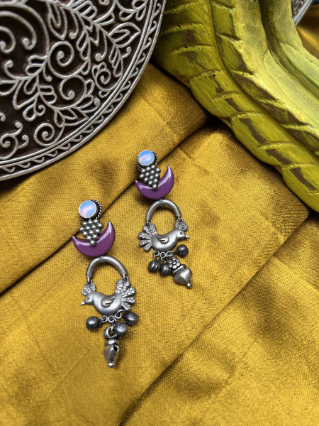 BRASS & FABRIC Handcrafted EARRINGS