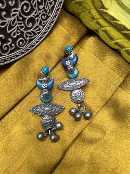 BRASS & FABRIC Handcrafted EARRINGS