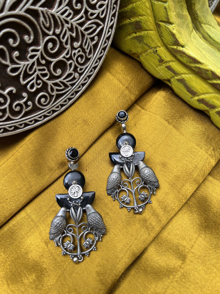 BRASS & FABRIC Handcrafted EARRINGS