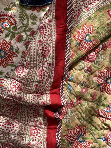 MULTI COLOUR Cotton Block Print DOUBLE JAIPURI RAZAI
