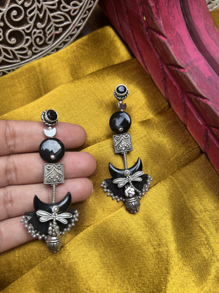 BRASS & FABRIC Handcrafted EARRINGS