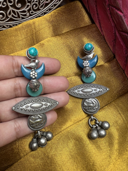 BRASS & FABRIC Handcrafted EARRINGS
