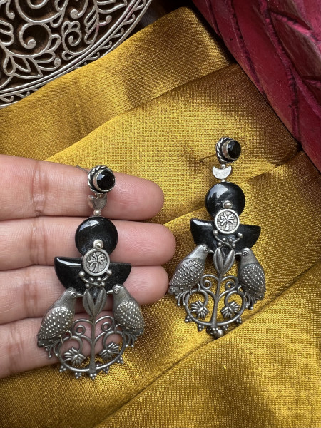 BRASS & FABRIC Handcrafted EARRINGS