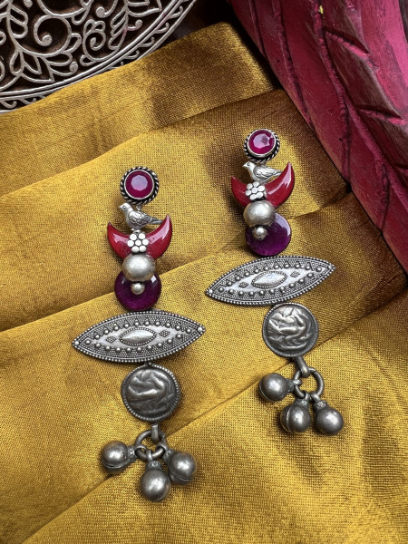 BRASS & FABRIC Handcrafted EARRINGS