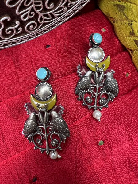 BRASS & FABRIC Handcrafted EARRINGS