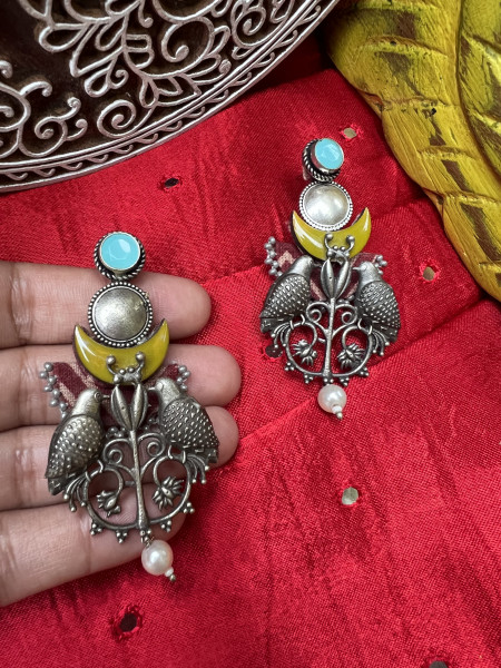 BRASS & FABRIC Handcrafted EARRINGS
