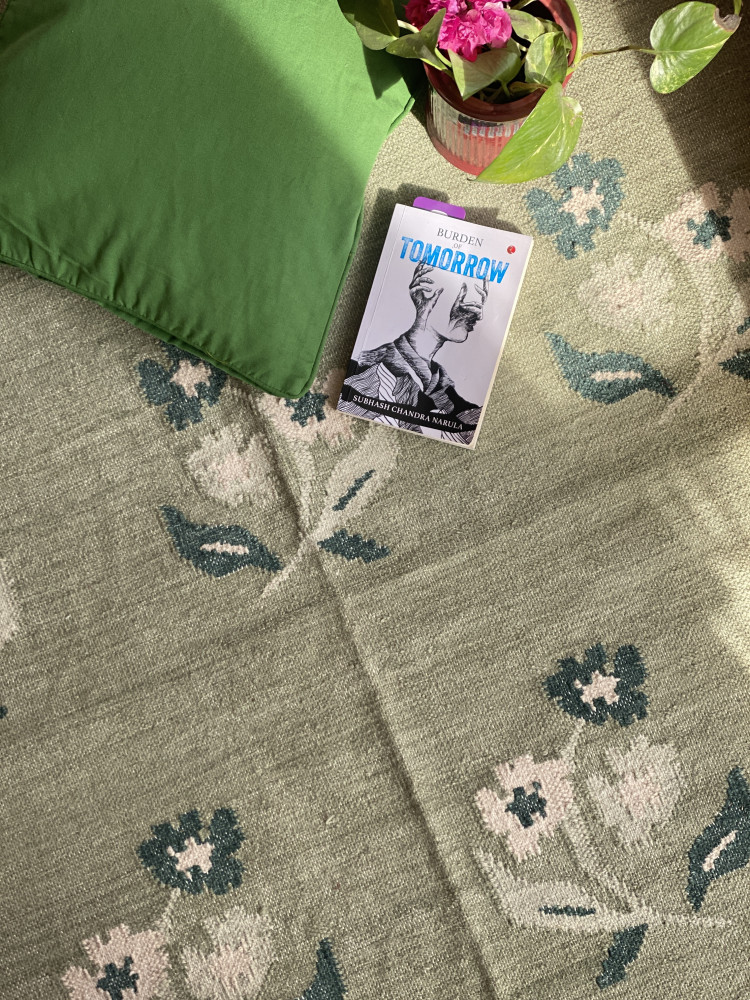 Image of MINT GREEN WOOL &amp; COTTON HAND WOVEN DURRIE