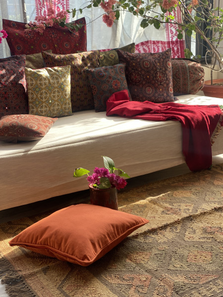 MULTI COLOR WOOL & JUTE KILIM HAND WOVEN DURRIE