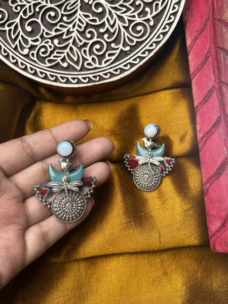 BRASS & FABRIC Handcrafted EARRINGS