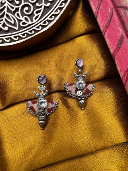 BRASS & FABRIC Handcrafted EARRINGS