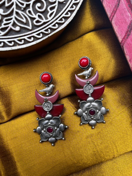 BRASS & FABRIC Handcrafted EARRINGS