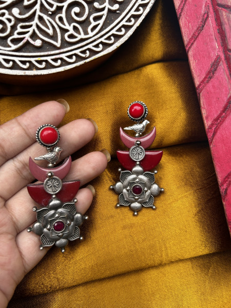 BRASS & FABRIC Handcrafted EARRINGS