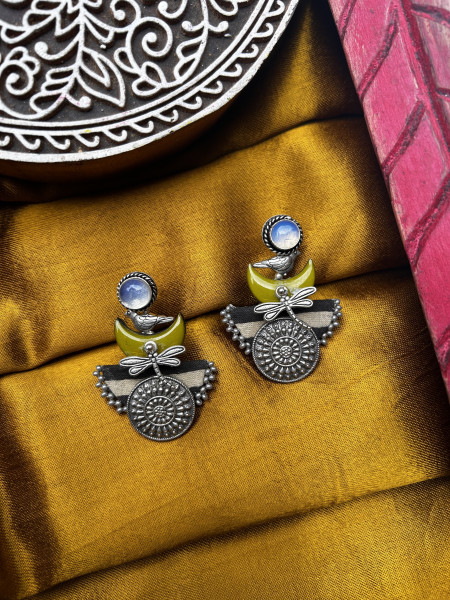 BRASS & FABRIC Handcrafted EARRINGS