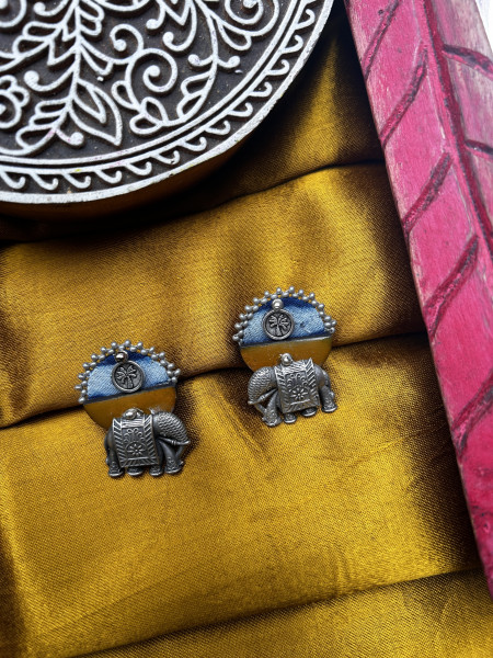 BRASS & FABRIC Handcrafted EARRINGS