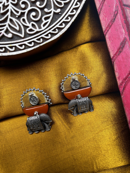 BRASS & FABRIC Handcrafted EARRINGS