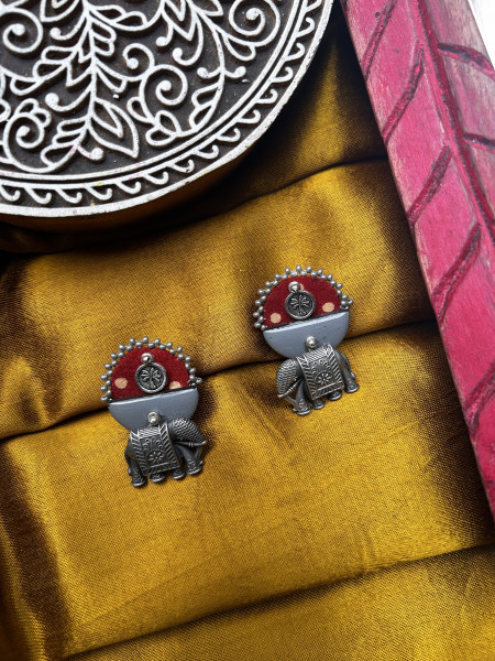 BRASS & FABRIC Handcrafted EARRINGS