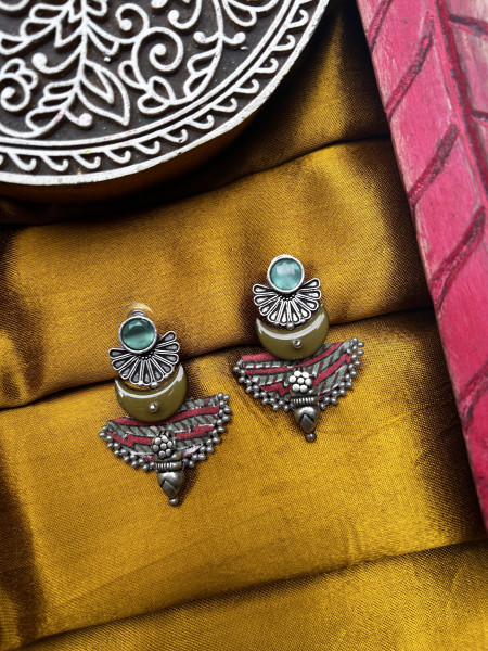 BRASS & FABRIC Handcrafted EARRINGS