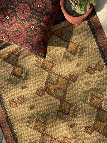 MULTI COLOUR WOOL & JUTE KILIM HAND WOVEN DURRIE