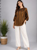 Mustard &amp; Black Striped Stone Work Top