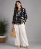 Women’s Navy Printed Tunic Top | Brunch, Travel,  Smart  &amp; Evening Casual