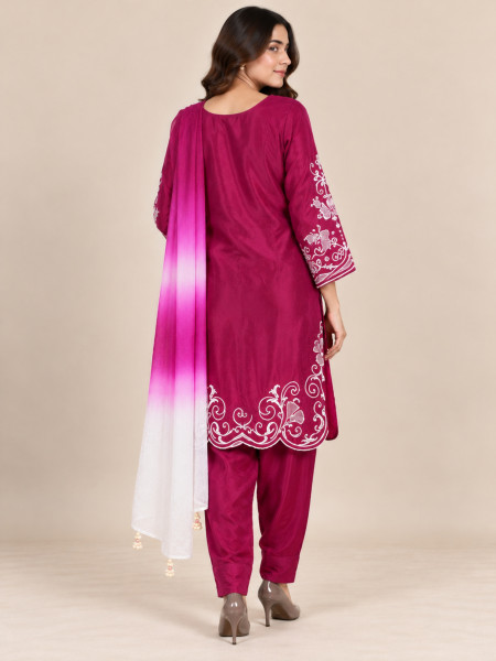 Ruby Bloom Embroidered Co-ord Set
