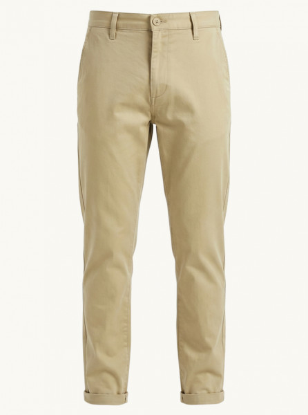 Men's Beige Slim Fit Chino Pants | Classic Casual Cotton Blend Trousers