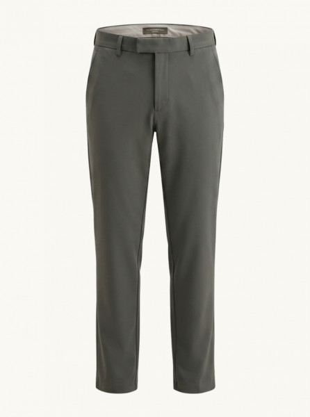 Men's Olive Green Slim Fit Formal Trousers
