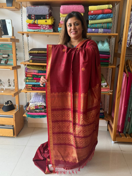 Mercerized Cotton Jamadani Weaving Saree