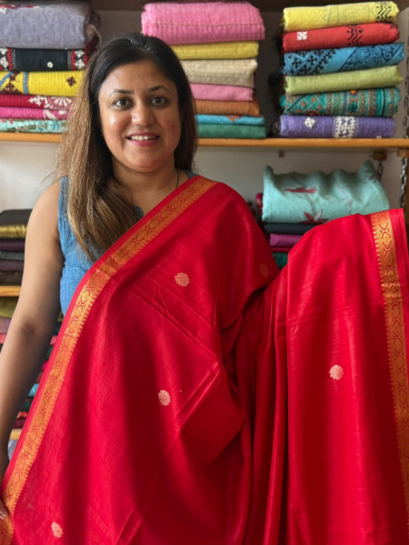 Mercerized Cotton Jamadani Weaving Saree