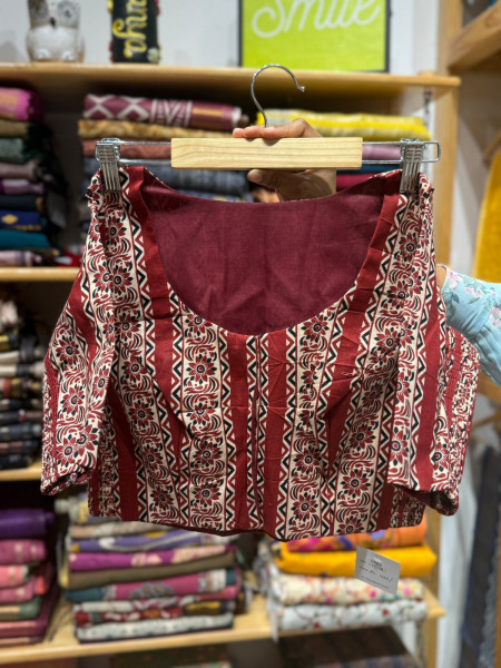 Stretchable Blouse - Size 36 to 38 - Mahroon