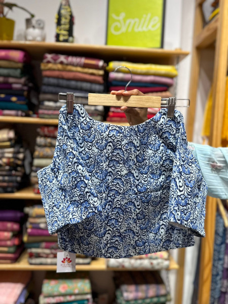 Stretchable Blouse - Size 36 to 38 - Light Blue