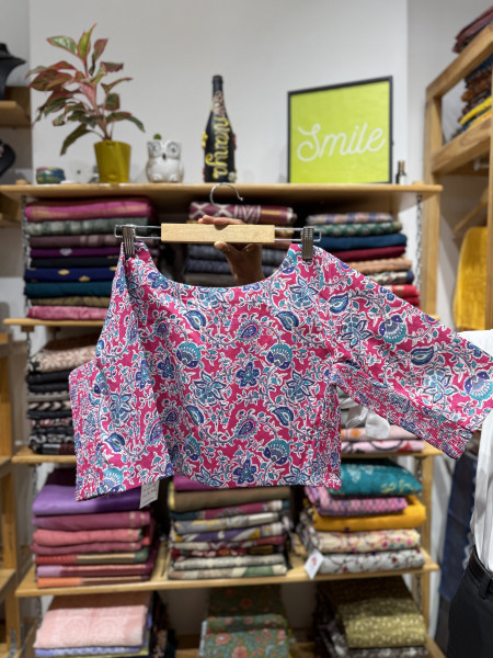 Stretchable Blouse - Pink -size 40 to 44