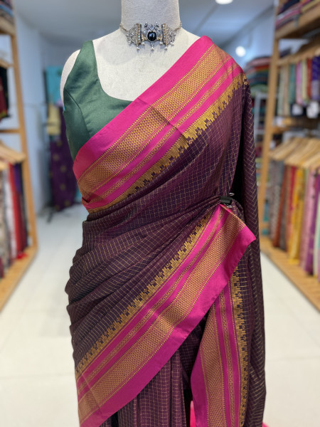 ILKAL Checks Saree