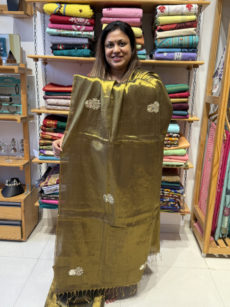 Tissue Mul Zardosi Saree