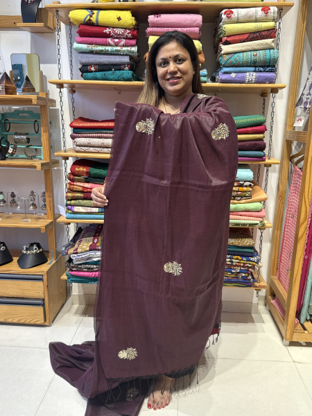 Tissue Mul Zardosi Saree