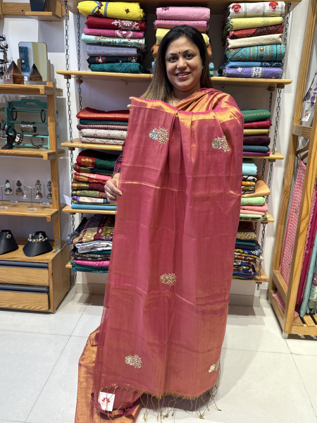 Tissue Mul Zardosi Saree