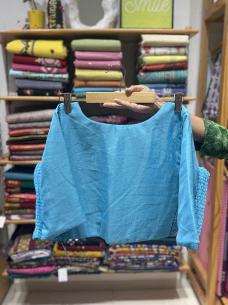 Stretchable Blouse SKY BLUE - Size 40 to 44