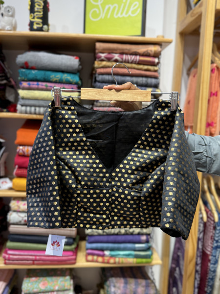 Banarsi brocade Blouse - Black