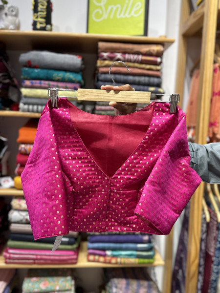 Banarsi brocade Blouse - Pink