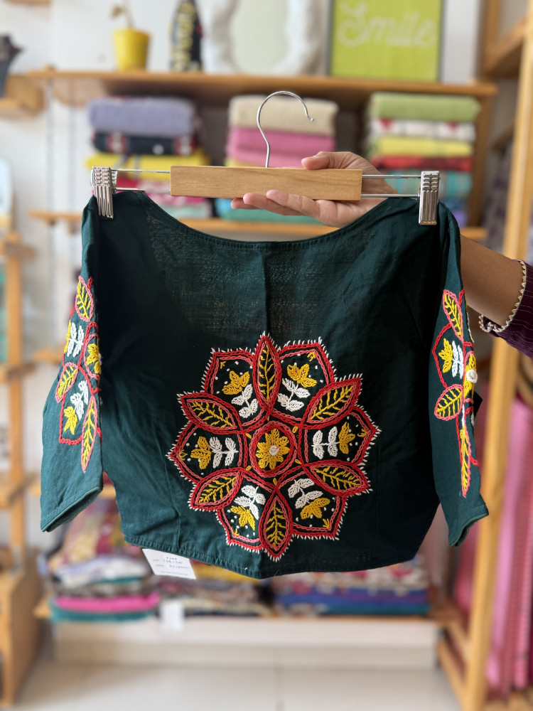 Image of Free Size Hand embroidered Blouse