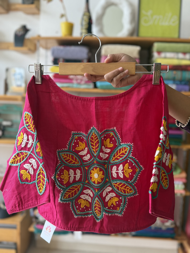 Image of Free Size Hand embroidered Blouse