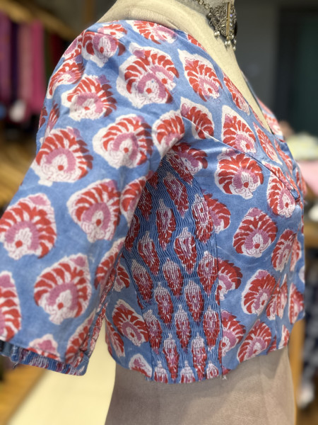 Size 36- Printed Stretchable Blouse