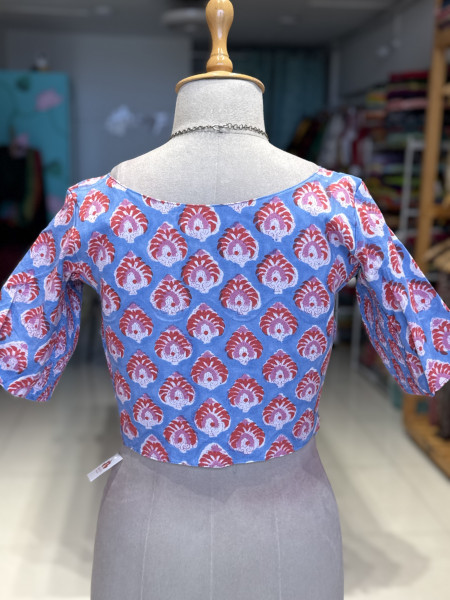 Size 36- Printed Stretchable Blouse