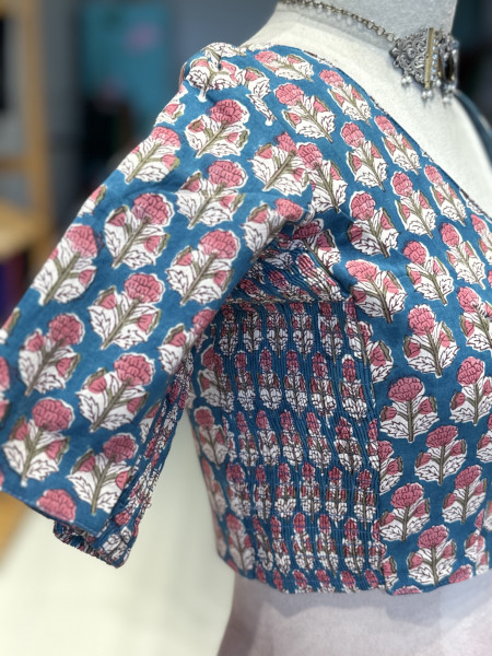 Size 36- Printed Stretchable Blouse