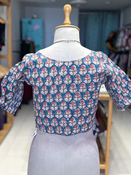 Size 36- Printed Stretchable Blouse