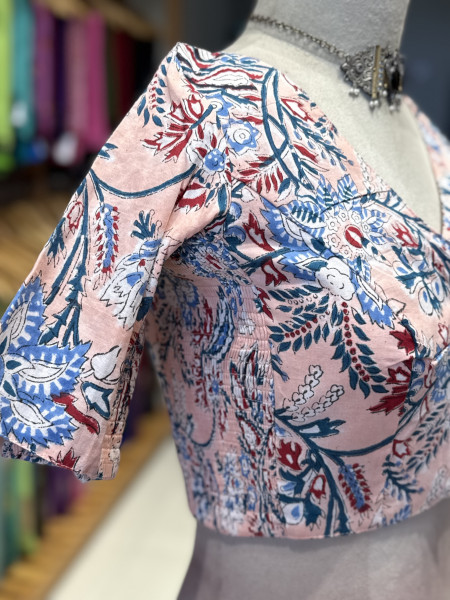 Size 36- Printed Stretchable Blouse