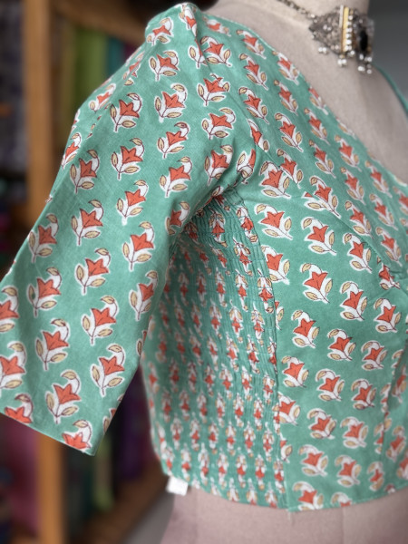 Size 36- Printed Stretchable Blouse