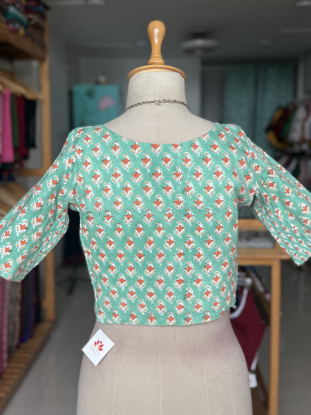 Size 36- Printed Stretchable Blouse