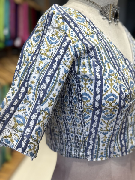 Size 36- Printed Stretchable Blouse